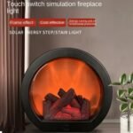 Simulated charcoal fire fireplace lamp